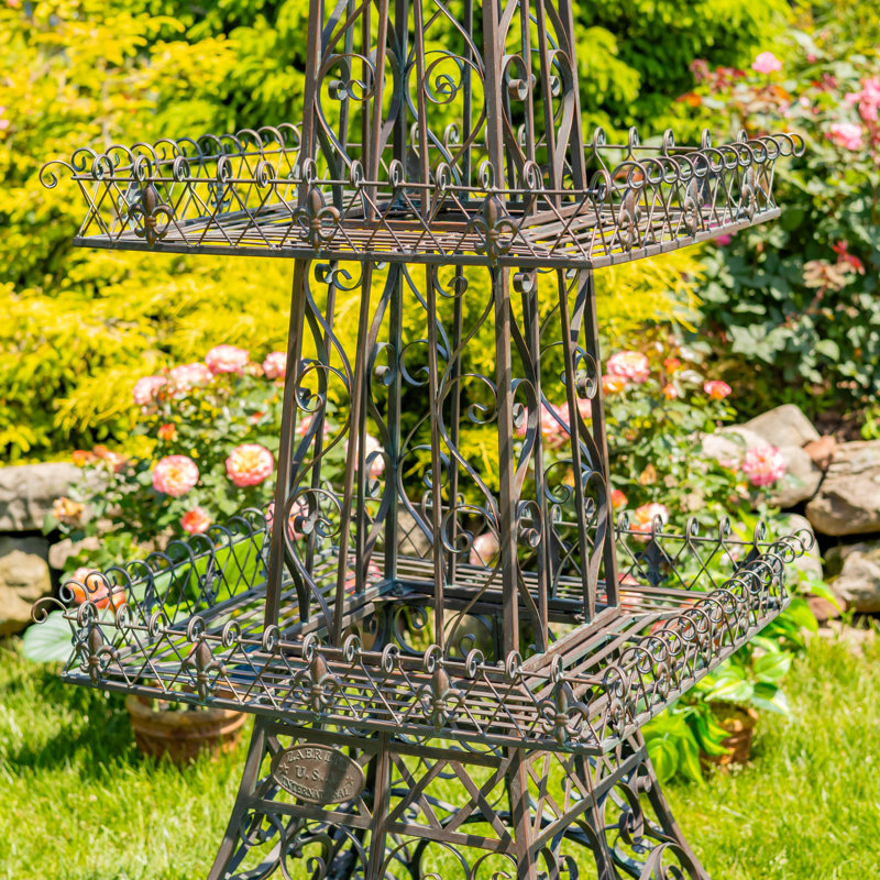 Zaer Ltd International 9ft. Tall Two-Tier Eiffel Tower-Inspired